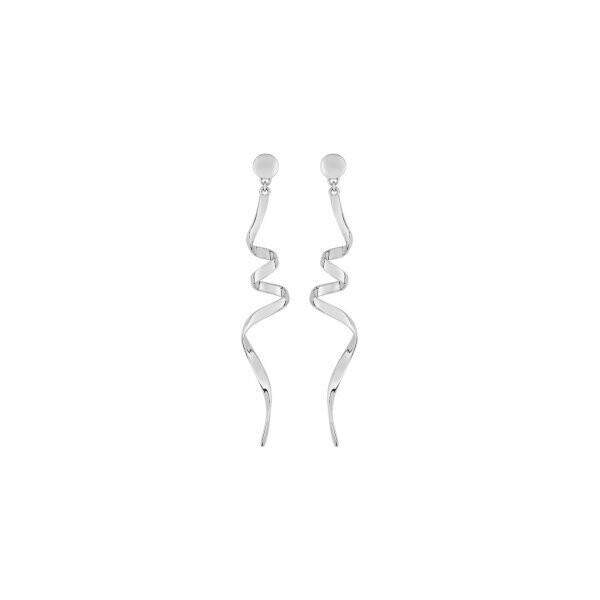 Boucles d'oreilles en argent rhodié