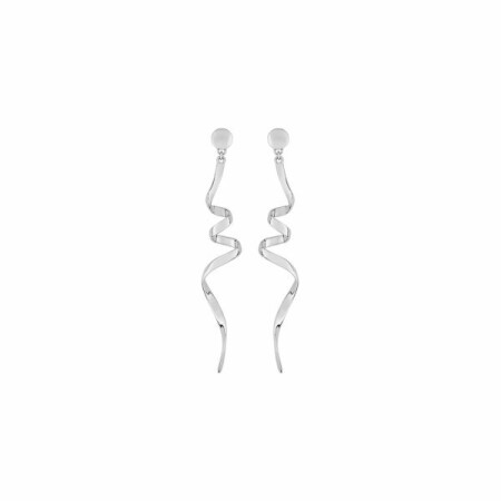 Boucles d'oreilles en argent rhodié