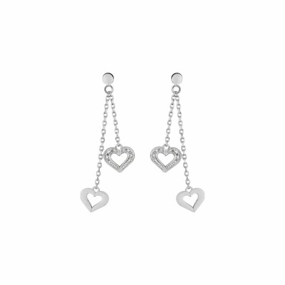 Boucles d'oreilles pendantes en argent