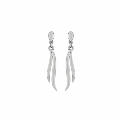 Boucles d'oreilles en argent rhodié