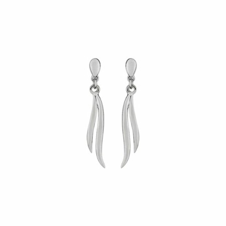 Boucles d'oreilles en argent rhodié