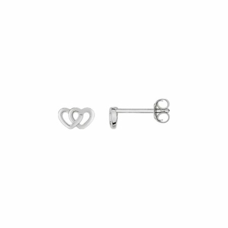 Boucles d'oreilles coeur en argent