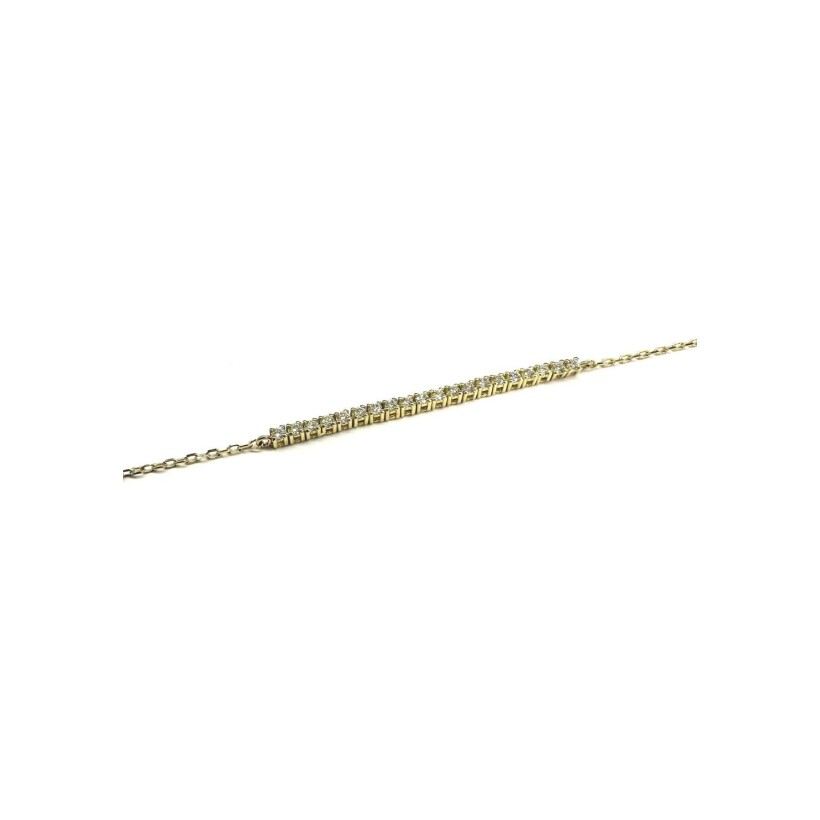Bracelet Isabelle Barrier en or jaune et diamant de 0.22ct