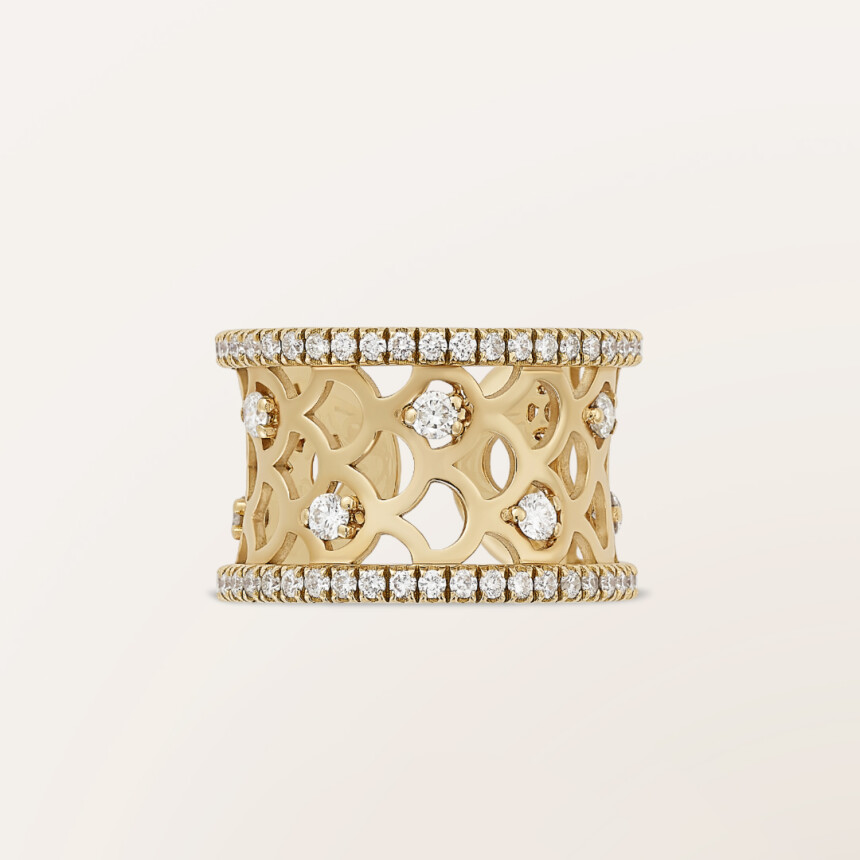 Barth Monte-Carlo Ecailles ring, rose gold and diamonds