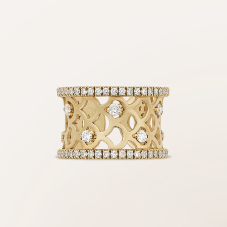 Bague Barth Monte-Carlo Ecailles en or rose et diamants