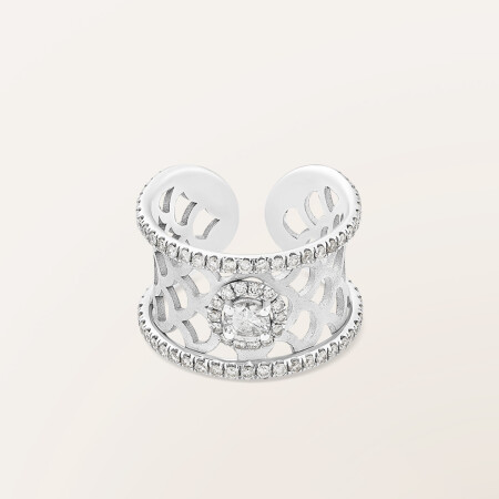 Bague Barth Monte-Carlo Ecailles en or blanc et diamants