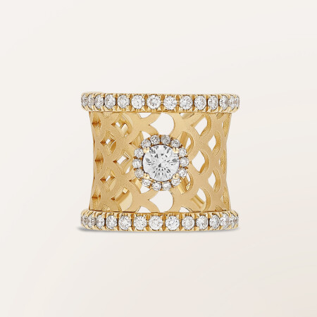 Bague Barth Monte-Carlo Ecailles en or rose et diamants