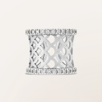 Bague Barth Monte-Carlo Ecailles en or blanc et diamants