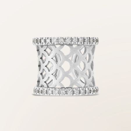 Bague Barth Monte-Carlo Ecailles en or blanc et diamants