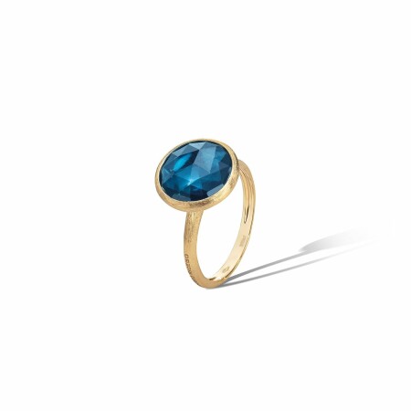 Bague Marco Bicego Jaipur en or jaune et topaze Blue London 