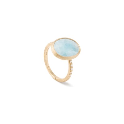 Bague Marco Bicego SIVIGLIA en or jaune, aigue-marine et diamants