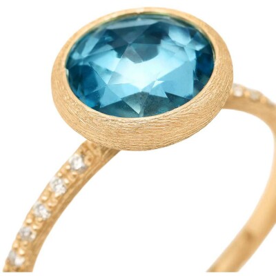 Bague Marco Bicego JAIPUR COLOR en or jaune, topaze bleue et diamants