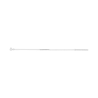 Bracelet en argent rhodié et oxyde de zirconium