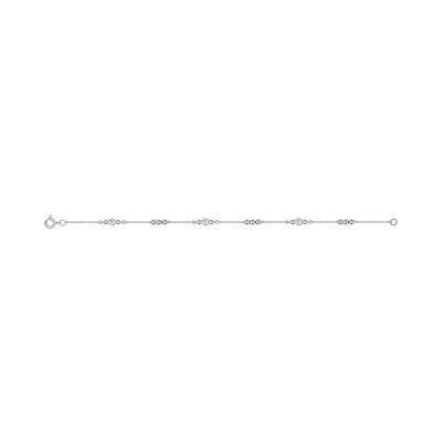 Bracelet en argent rhodié et oxyde de zirconium