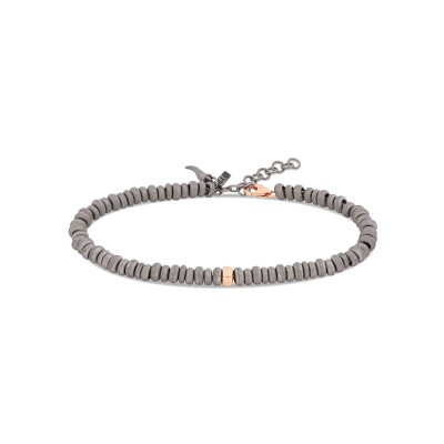 Bracelet Mano J en titane et or rouge