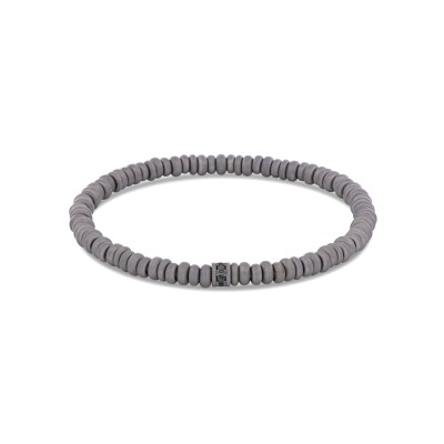 Bracelet Mano J en titane et diamants noirs