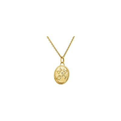 Médaille Arthus Bertrand Médailles Message en or jaune et Diamant