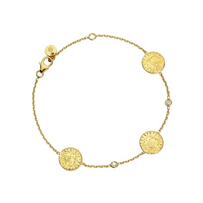 Bracelet Arthus Bertrand Les Étoiles en or jaune et Diamant