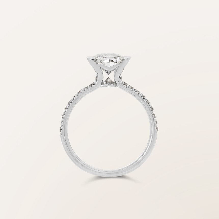 Barth Monte-Carlo Unity Diamonds wedding ring, white gold and diamonds