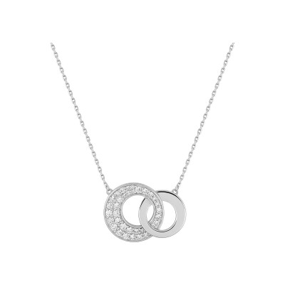 Collier en argent rhodié et oxyde de zirconium