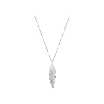 Pendentif en argent rhodié et oxyde de zirconium
