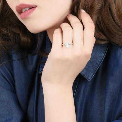 Bague DoDo Amore en Or rose et Saphir synthétique