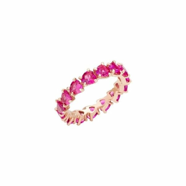 Bague DoDo Amore en Or rose et Rubis synthétique