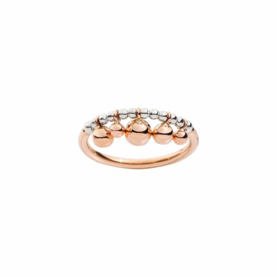 Bague DoDo Bollicine en or rose et argent