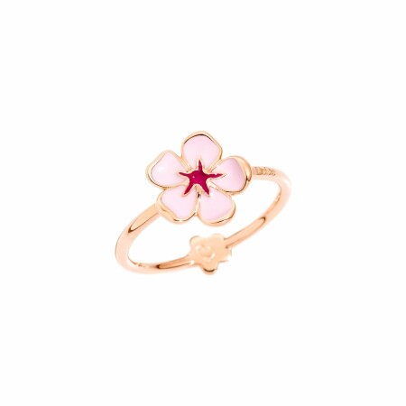 Bague DoDo Fleur de cerisier en or rose et émail