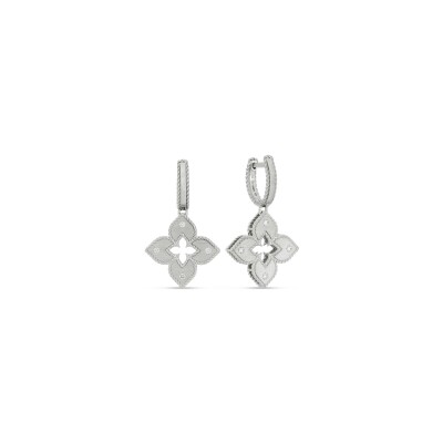 Boucles d'oreilles Roberto Coin Venetian Princess en or blanc