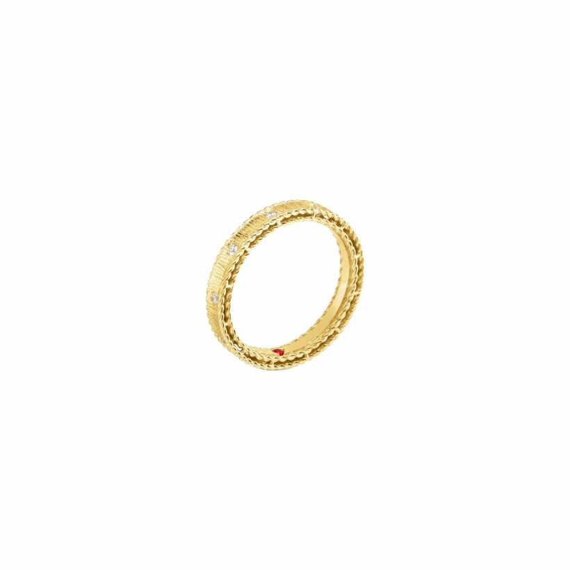 Roberto Coin Princess in yellow gold and diamonds ring