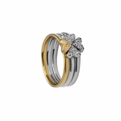 Bague Jourdan Bijoux Inanna en argent, plaqué or rose et oxyde de zirconium