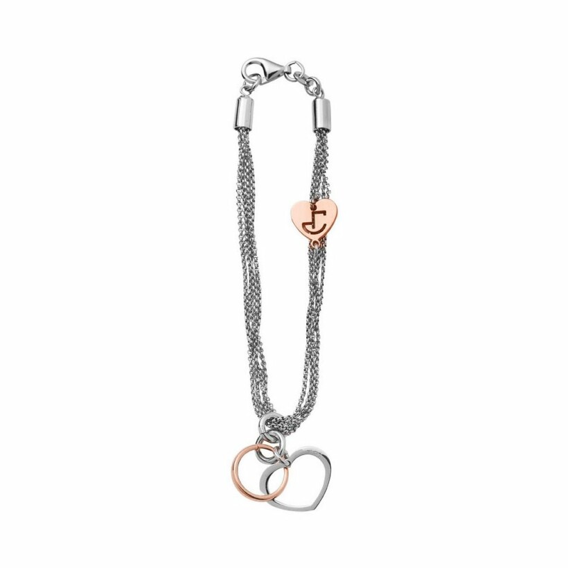 Bracelet Jourdan Bijoux Valentine en argent, plaqué or rose