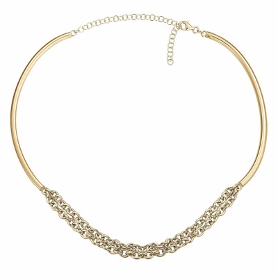 Collier Jourdan Bijoux Ellipse en argent plaqué or jaune