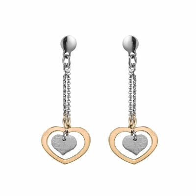 Boucles d'oreilles Jourdan Bijoux Valentine en argent, plaqué or jaune