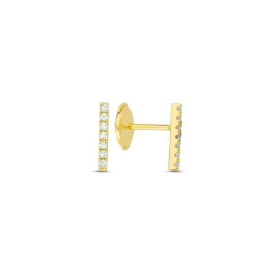 Boucles d'oreilles en or jaune et diamants
