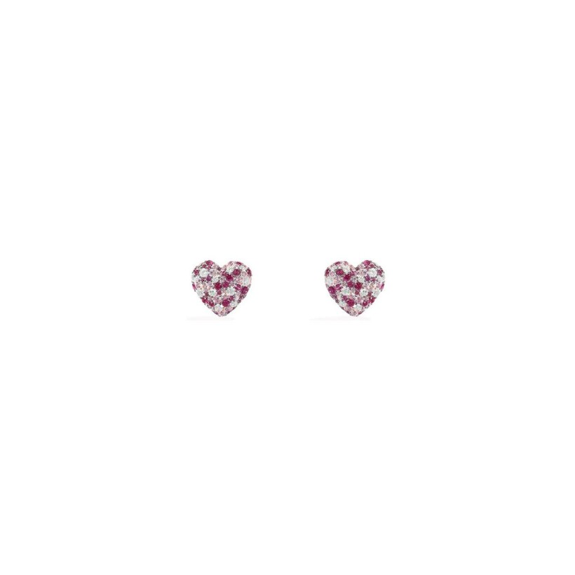 Boucles d'oreilles APM Monaco Valentine en argent et oxydes de zirconium