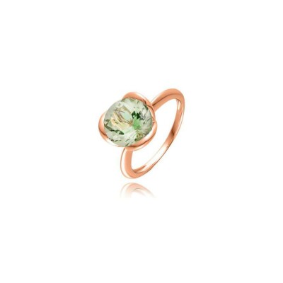 Bague Pacôma en or rose et quartz vert