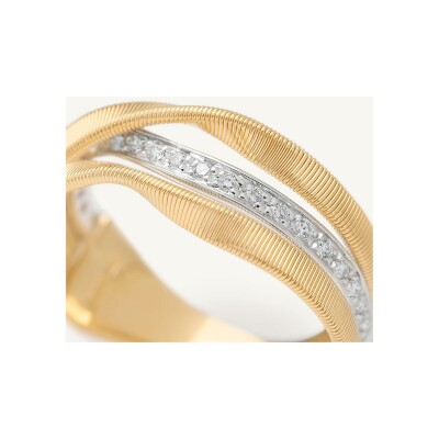 Bague Marco Bicego Marrakech en or jaune, or blanc et diamants