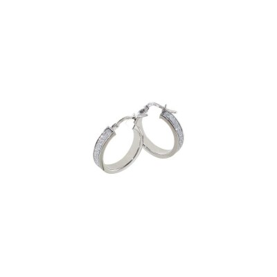 Boucles d'oreilles créoles Art de la créole en argent rhodié