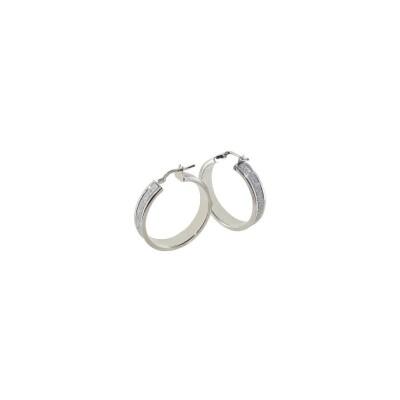 Boucles d'oreilles créoles Art de la créole en argent rhodié