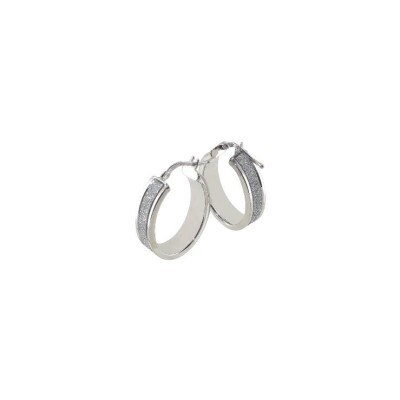 Boucles d'oreilles créoles Art de la créole en argent rhodié