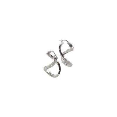 Boucles d'oreilles créoles Art de la créole en argent rhodié
