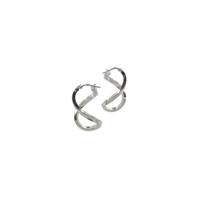 Boucles d'oreilles créoles Art de la créole en argent rhodié