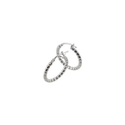 Boucles d'oreilles créoles Art de la créole en argent rhodié