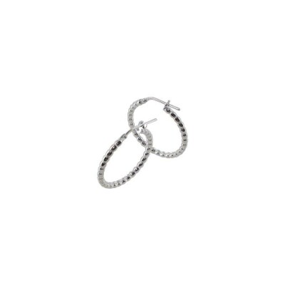 Boucles d'oreilles créoles Art de la créole en argent rhodié