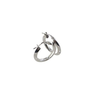 Boucles d'oreilles créoles Art de la créole en argent rhodié