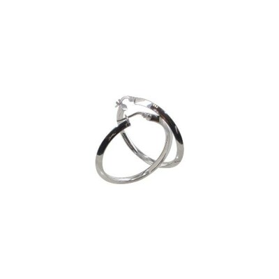 Boucles d'oreilles créoles Art de la créole en argent rhodié
