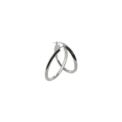 Boucles d'oreilles créoles Art de la créole en argent rhodié