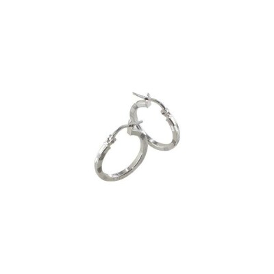 Boucles d'oreilles créoles Art de la créole en argent rhodié